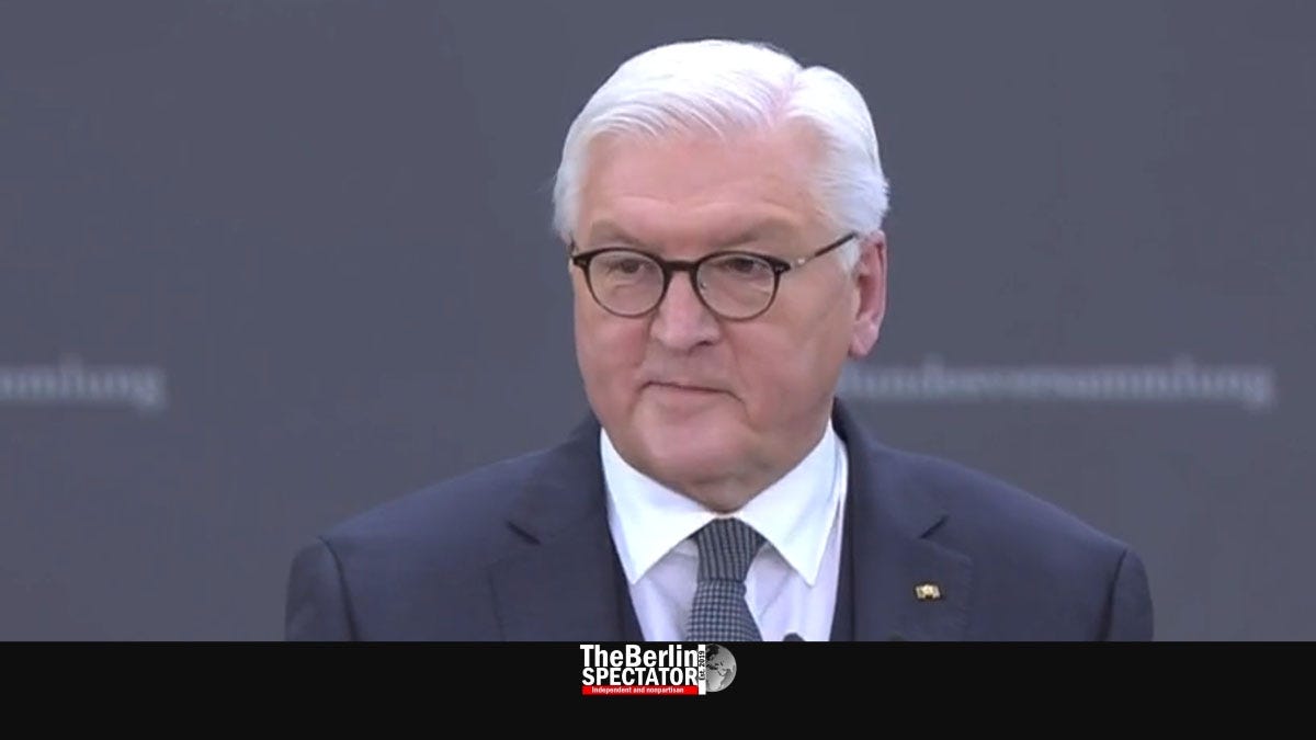 Steinmeier Urges Germans to Stand Up for Their Democracy